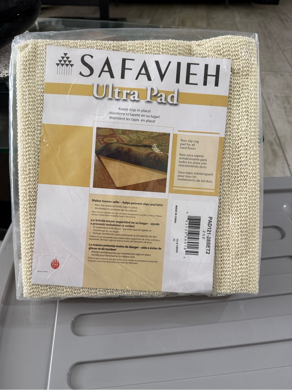 A Safavieh Ultra Non-Slip Rug Pad – Fits 2’ x 8’ Rug New Unopened
